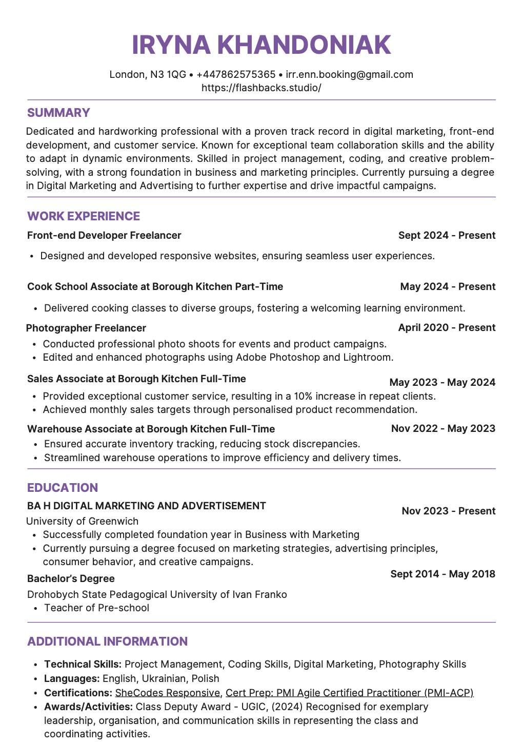 Résumé preview